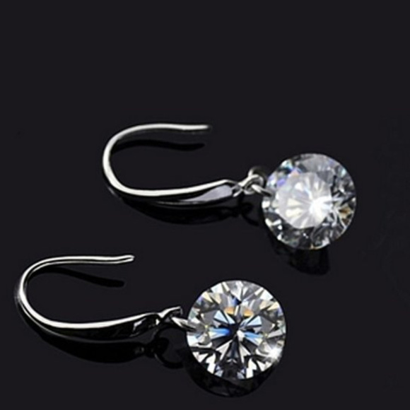 .925 Swarovski Crystal Drop Earrings - Picture 2 of 4